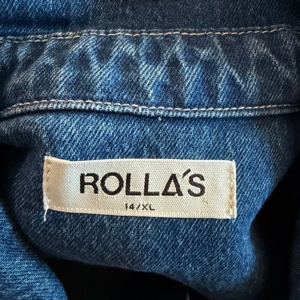Rolla's Sailor Short Sleeve Denim Jumpsuit size XL - Picture 7 of 11